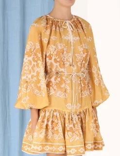 ZIMMERMANN Raie Tiered Billow Mini Dress