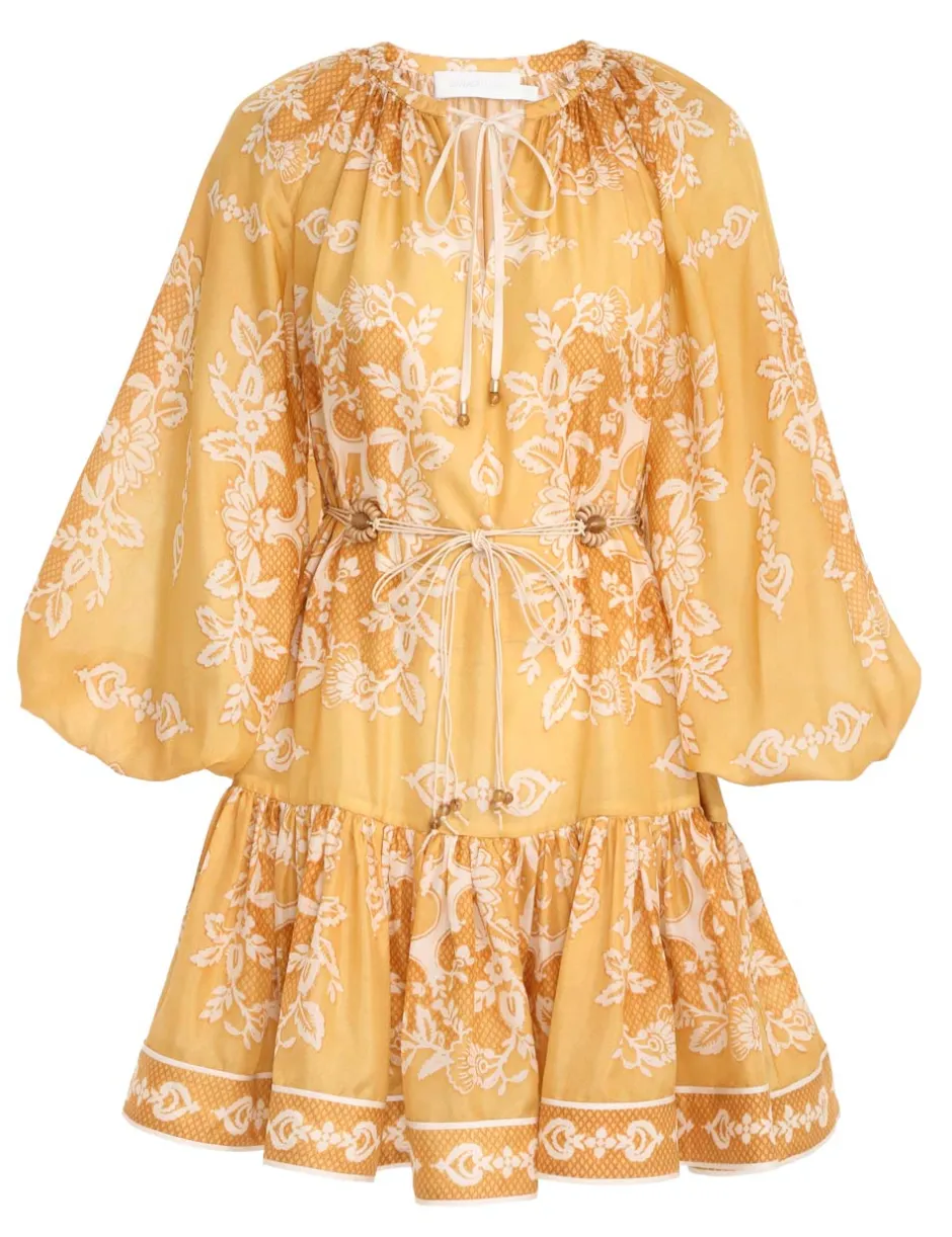 Outlet ZIMMERMANN Raie Tiered Billow Mini Dress