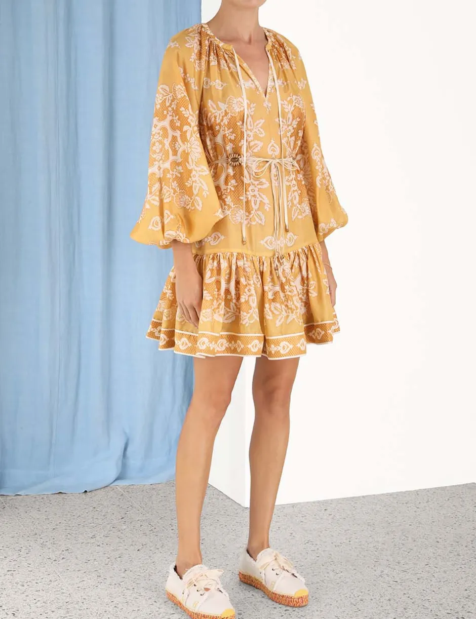 Outlet ZIMMERMANN Raie Tiered Billow Mini Dress