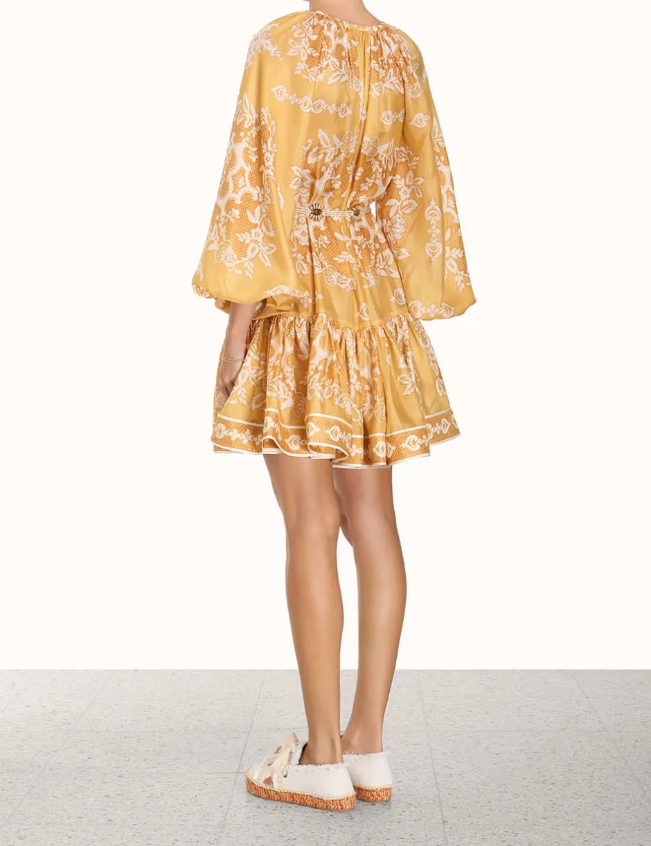 Outlet ZIMMERMANN Raie Tiered Billow Mini Dress