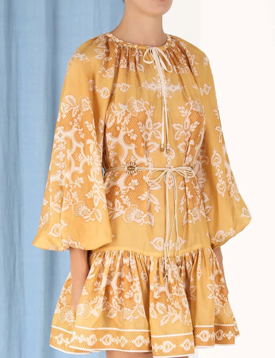 Outlet ZIMMERMANN Raie Tiered Billow Mini Dress