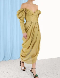 Outlet ZIMMERMANN Sensory Drape Midi Dress