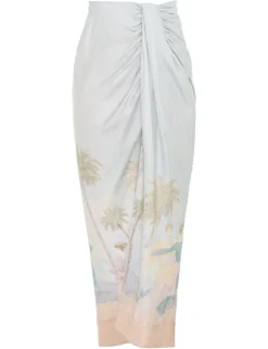 Best ZIMMERMANN Sensory Drape Midi Skirt