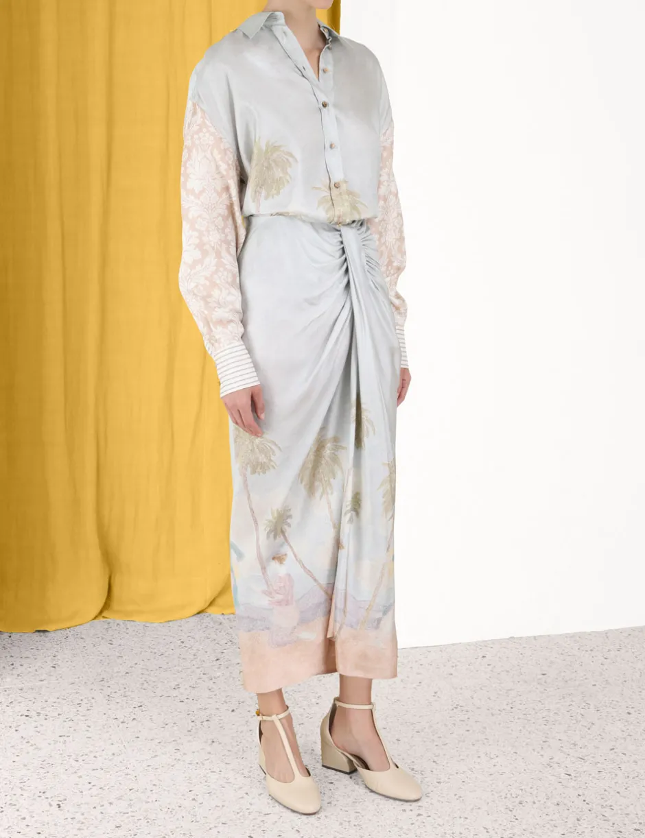 Outlet ZIMMERMANN Sensory Drape Midi Skirt