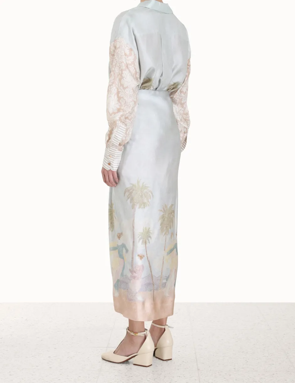 Outlet ZIMMERMANN Sensory Drape Midi Skirt