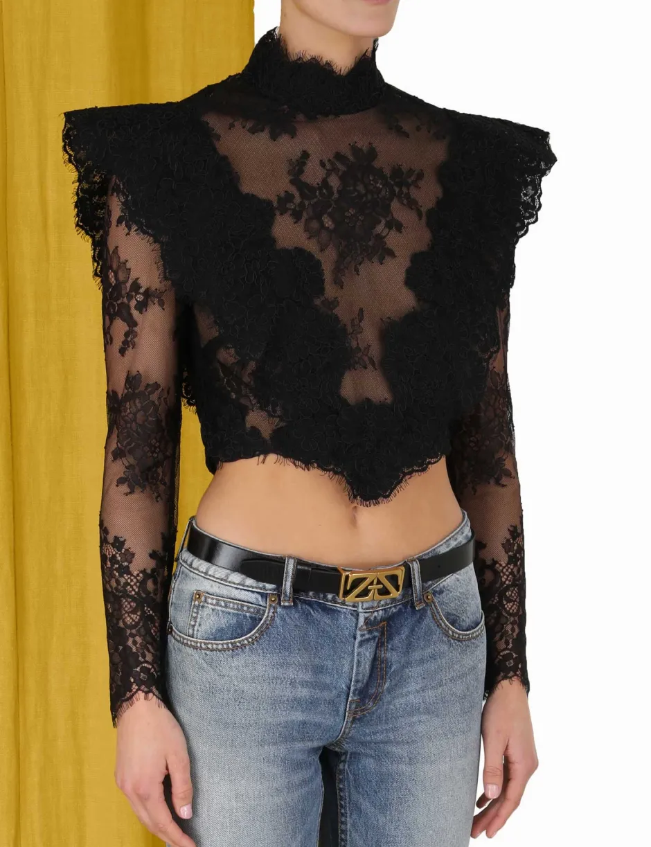 Online ZIMMERMANN Sensory Lace Bodice Top