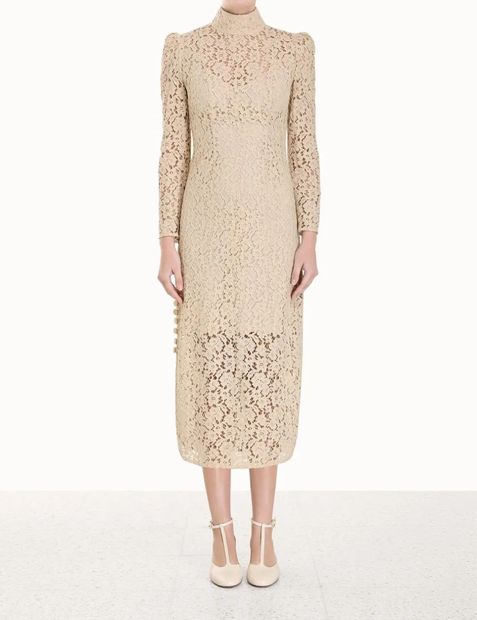 New ZIMMERMANN Sensory Lace Midi Dress