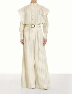 Sale ZIMMERMANN Sensory Lace Stripe Shirt