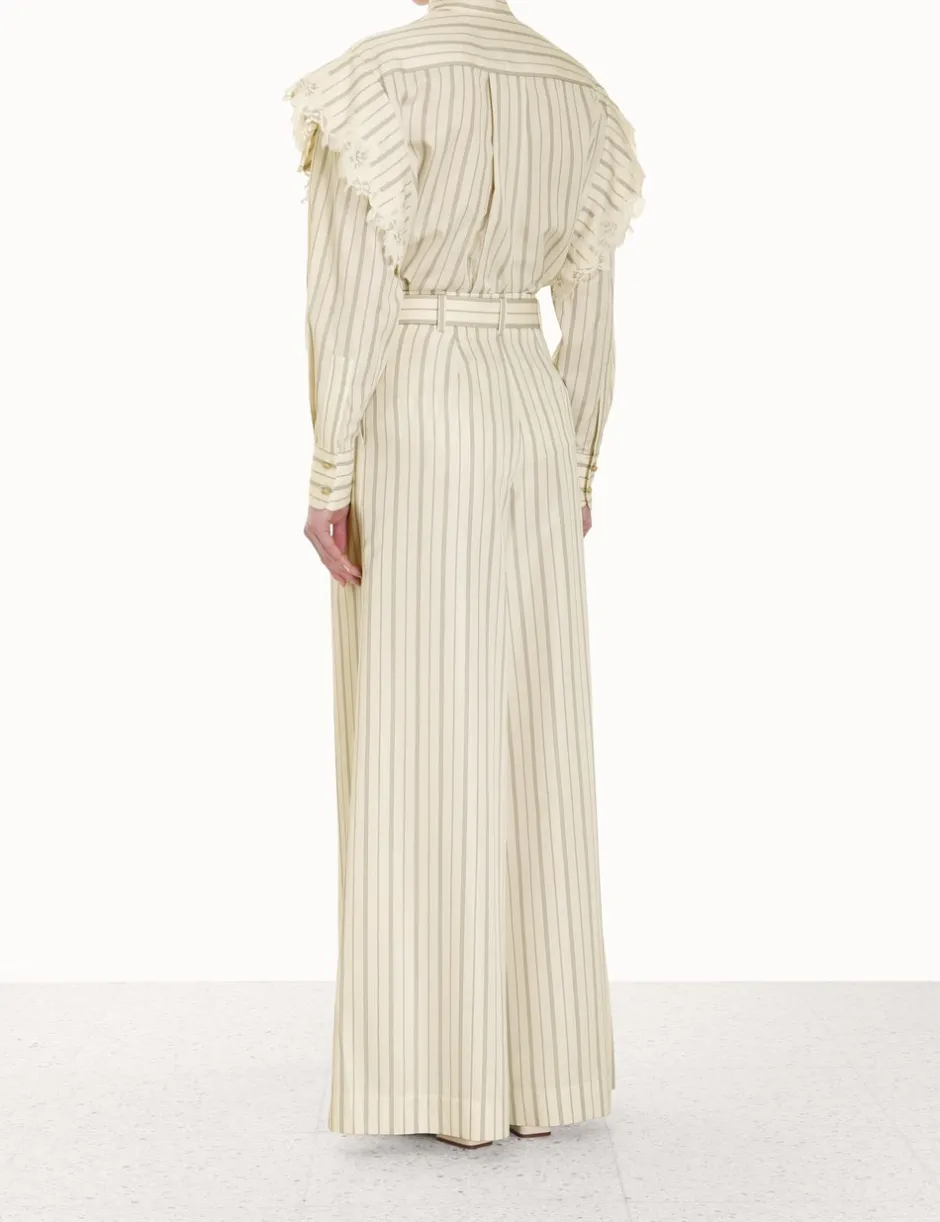 Sale ZIMMERMANN Sensory Lace Stripe Shirt