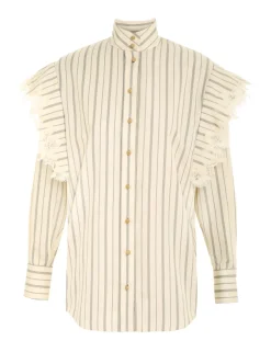 Hot ZIMMERMANN Sensory Lace Stripe Shirt