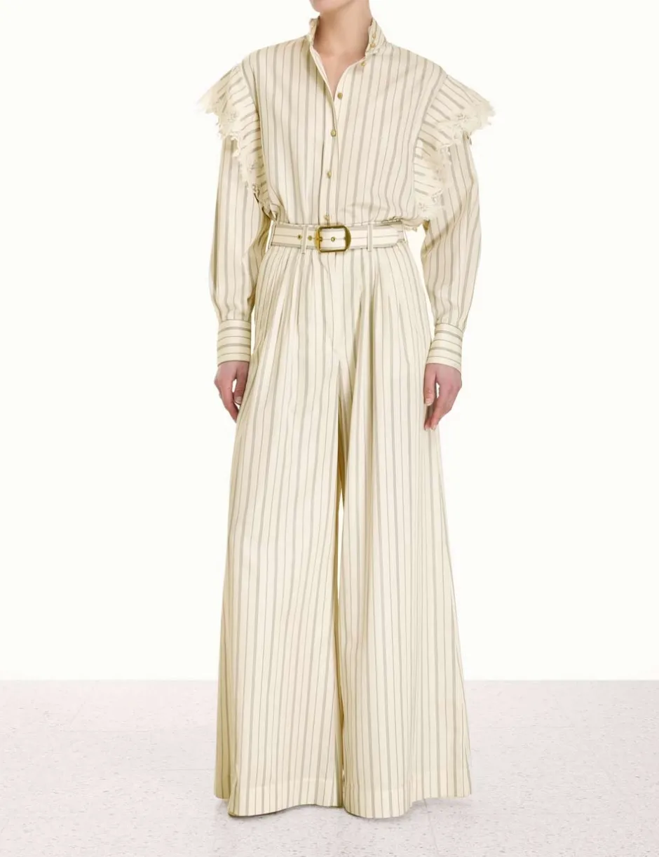 Hot ZIMMERMANN Sensory Lace Stripe Shirt