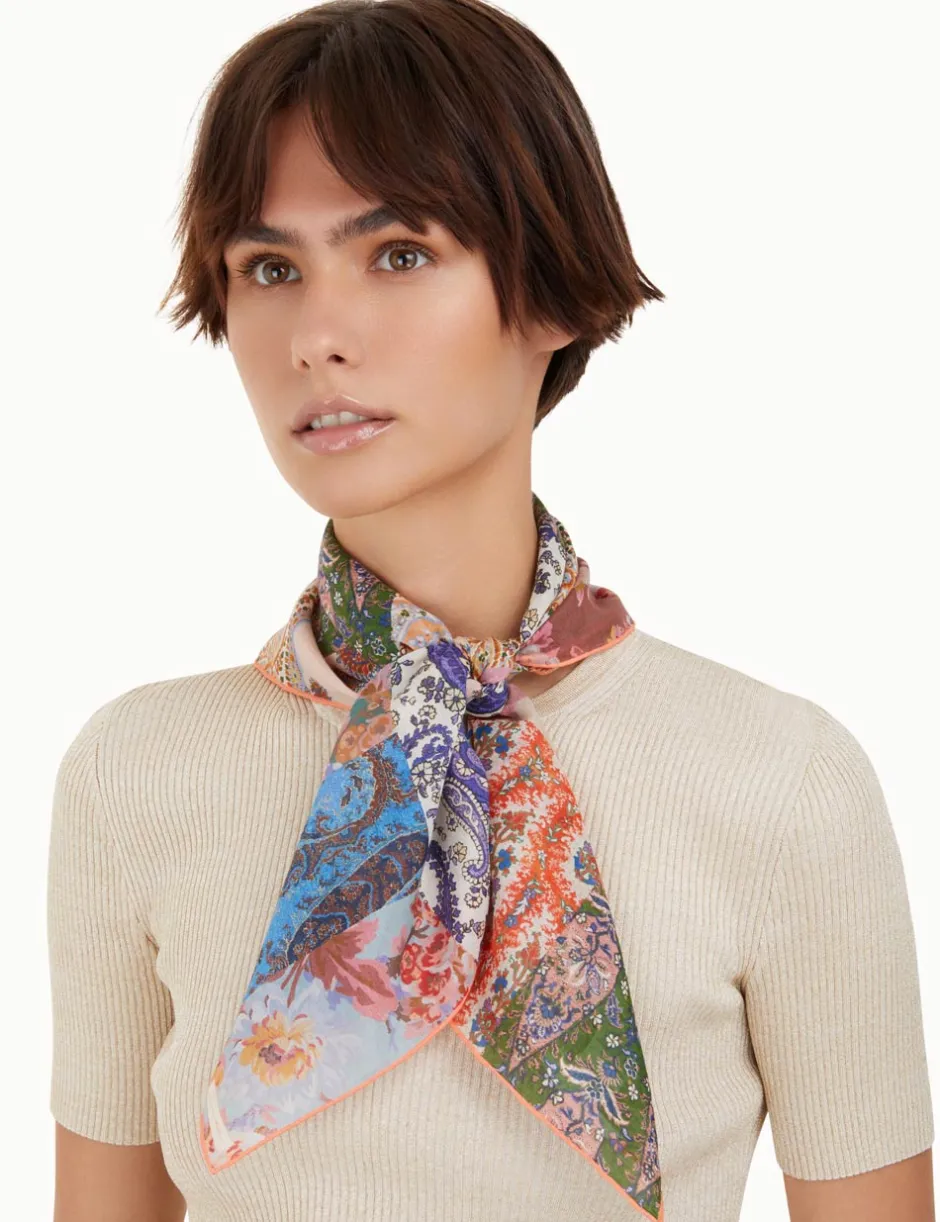 New ZIMMERMANN Silk Cotton Square Scarf