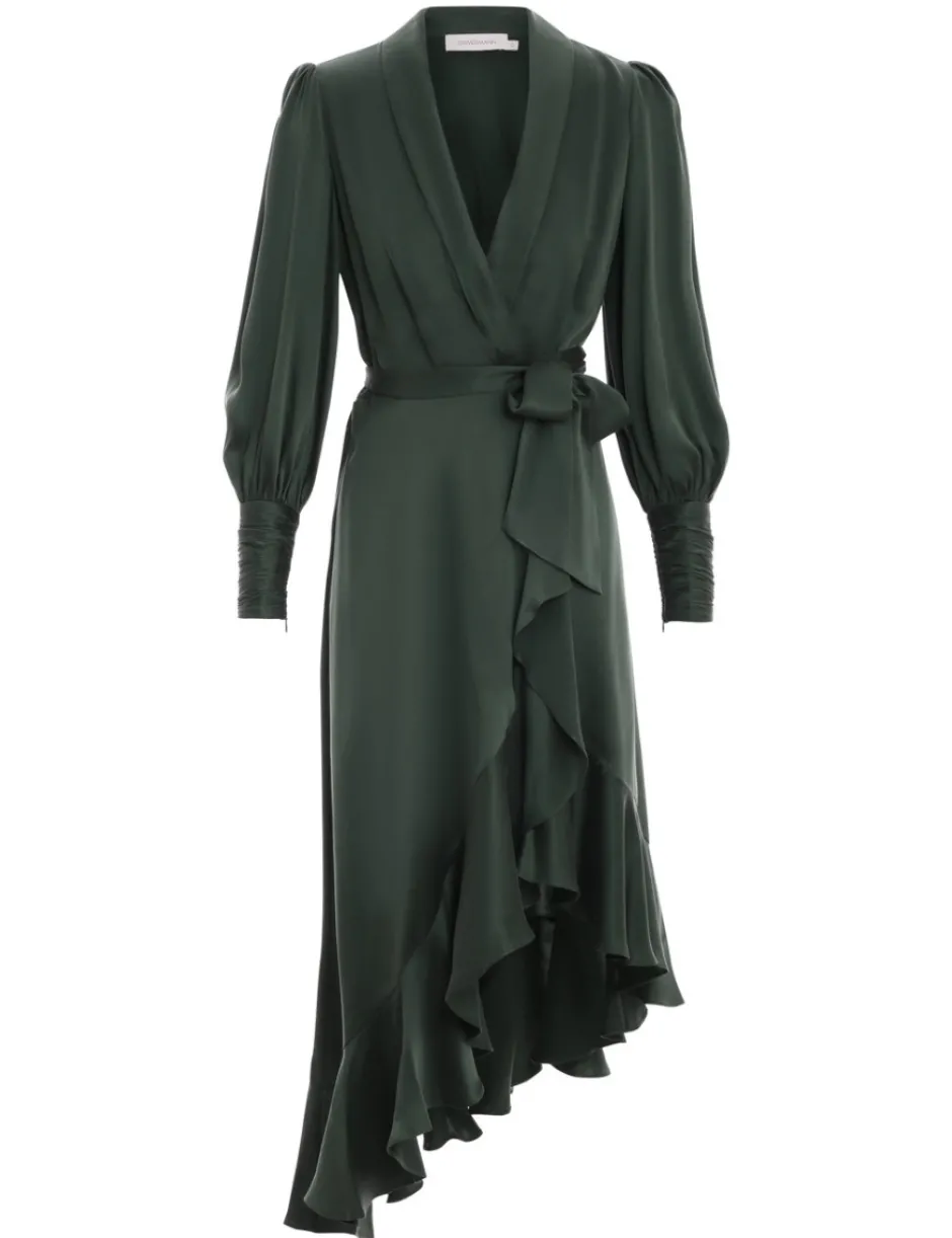Best ZIMMERMANN Silk Wrap Midi Dress