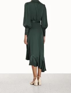 Best ZIMMERMANN Silk Wrap Midi Dress