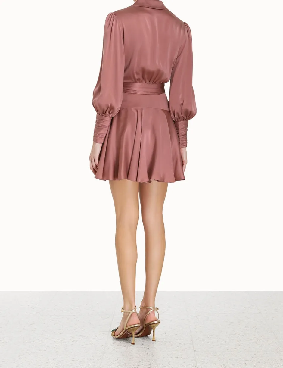 New ZIMMERMANN Silk Wrap Mini Dress