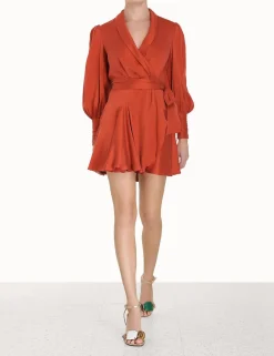 Outlet ZIMMERMANN Silk Wrap Mini Dress