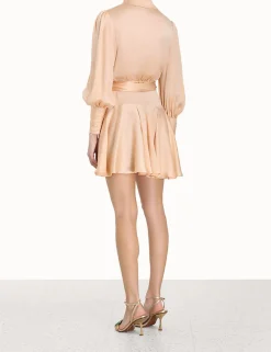 Clearance ZIMMERMANN Silk Wrap Mini Dress