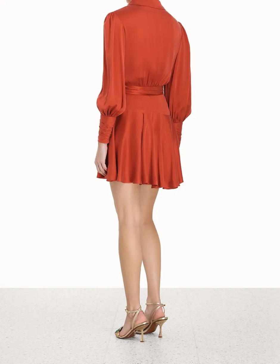 Sale ZIMMERMANN Silk Wrap Mini Dress