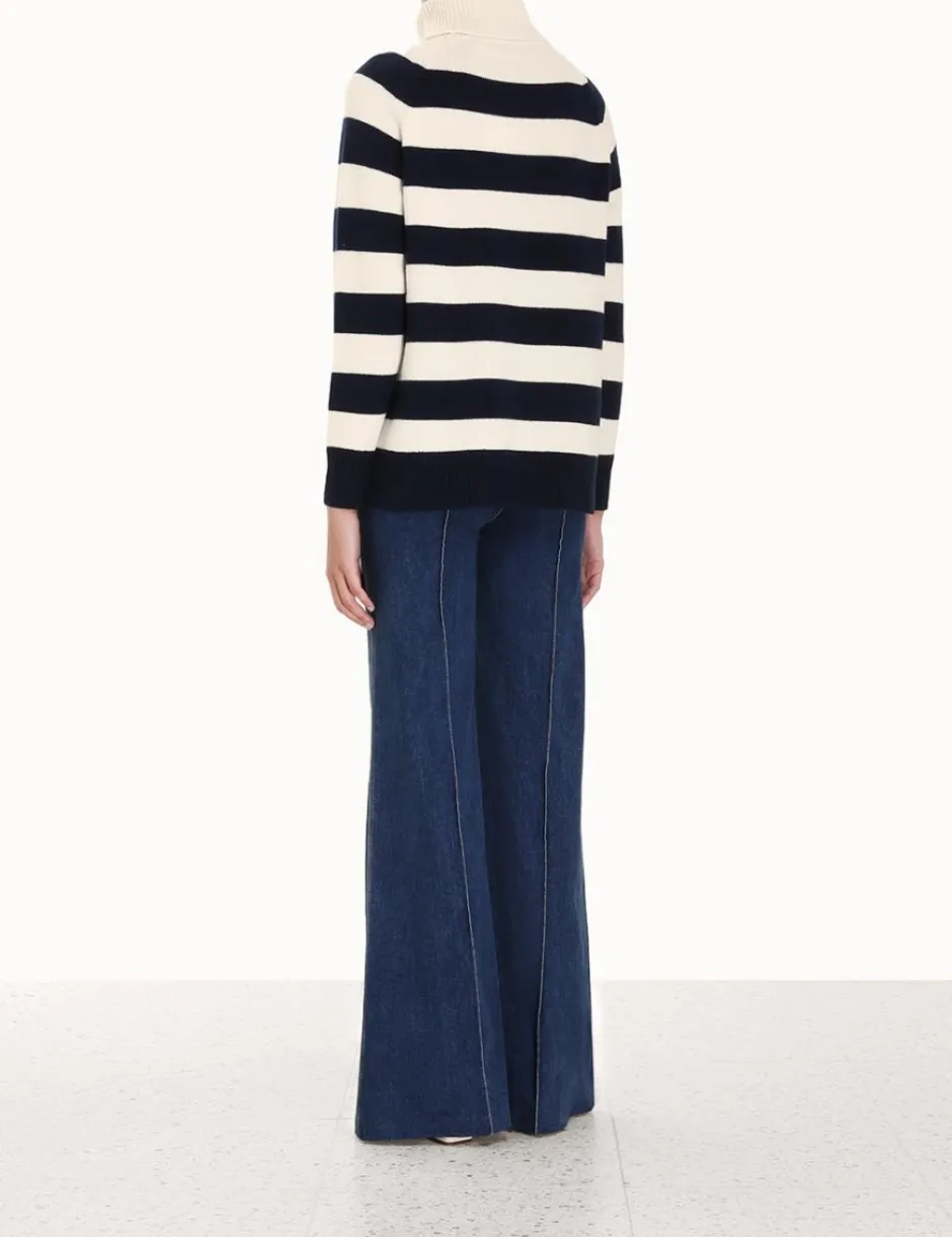 Best ZIMMERMANN Striped Roll Neck Sweater