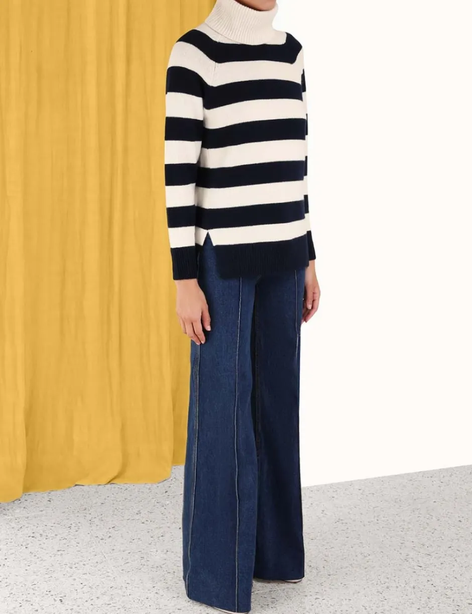 ZIMMERMANN Striped Roll Neck Sweater