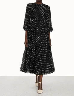 Clearance ZIMMERMANN Sunray Long Sleeve Midi