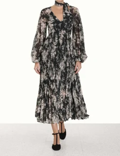 New ZIMMERMANN Sunray Pleated Midi Dress