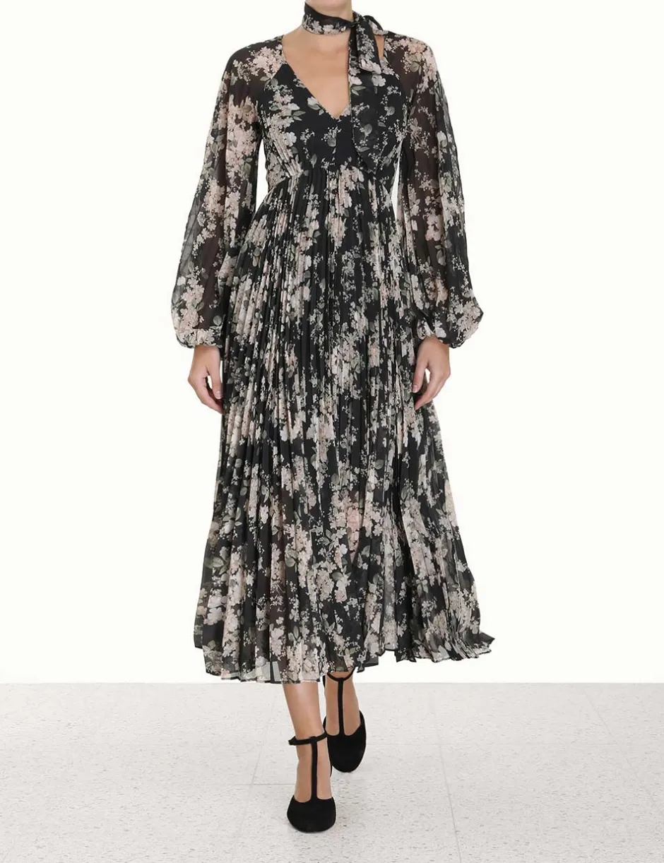 New ZIMMERMANN Sunray Pleated Midi Dress