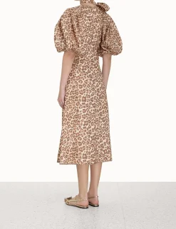 Clearance ZIMMERMANN Tie Neck Midi Dress