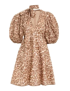 Online ZIMMERMANN Tie Neck Mini Dress