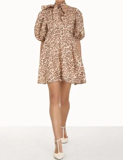 Online ZIMMERMANN Tie Neck Mini Dress