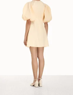 New ZIMMERMANN Tie Neck Mini Dress