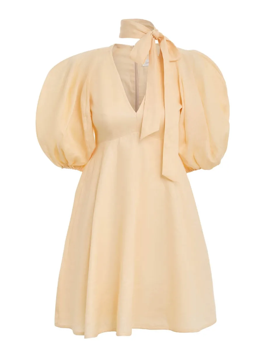 Clearance ZIMMERMANN Tie Neck Mini Dress