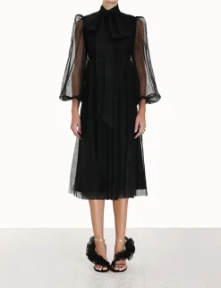ZIMMERMANN Tulle Midi Dress
