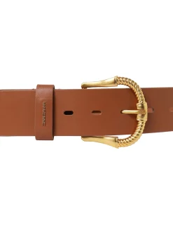 New ZIMMERMANN Twisted Buckle Leather Belt 40