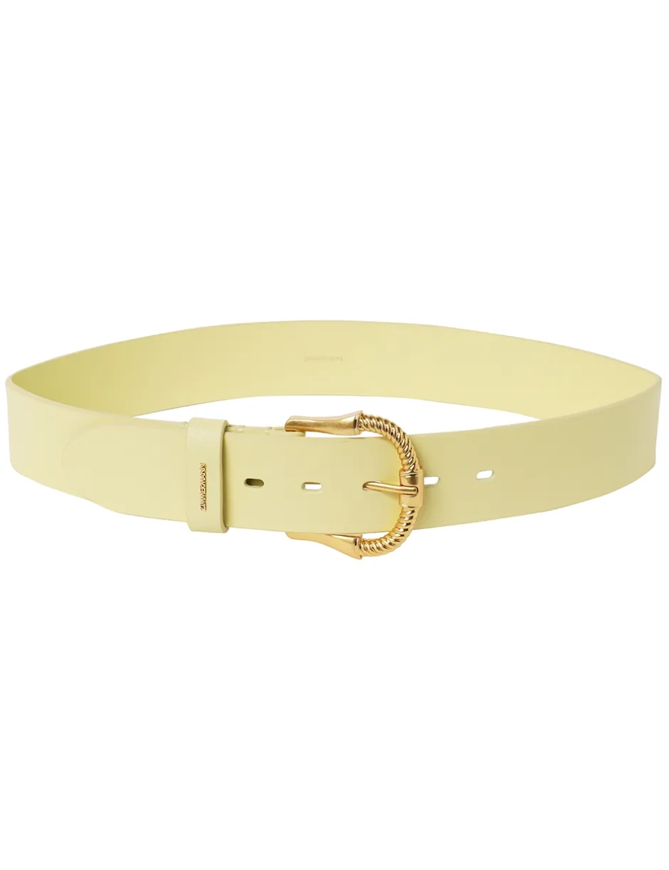 Outlet ZIMMERMANN Twisted Buckle Leather Belt 40