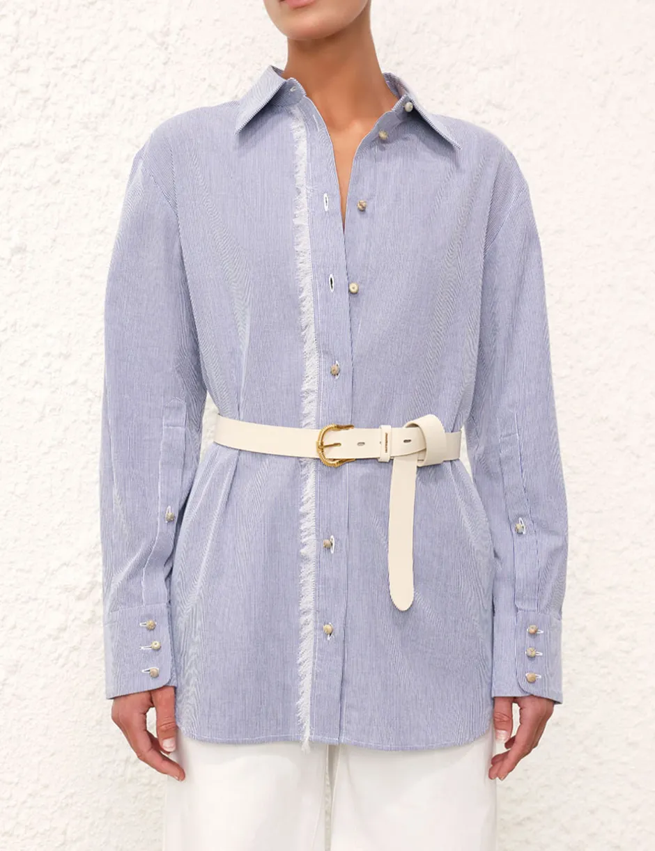 Outlet ZIMMERMANN Twisted Buckle Leather Belt 30