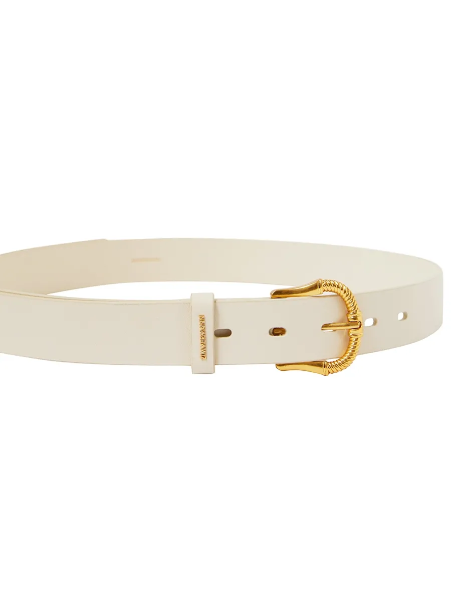 Outlet ZIMMERMANN Twisted Buckle Leather Belt 30
