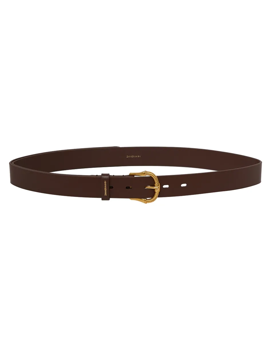 ZIMMERMANN Twisted Buckle Leather Belt 30