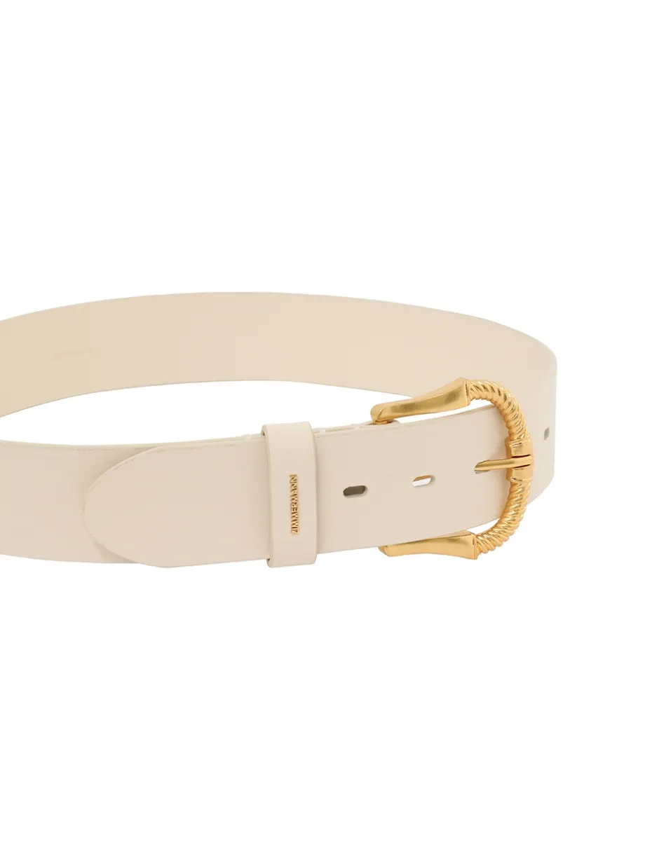 Outlet ZIMMERMANN Twisted Buckle Leather Belt 40
