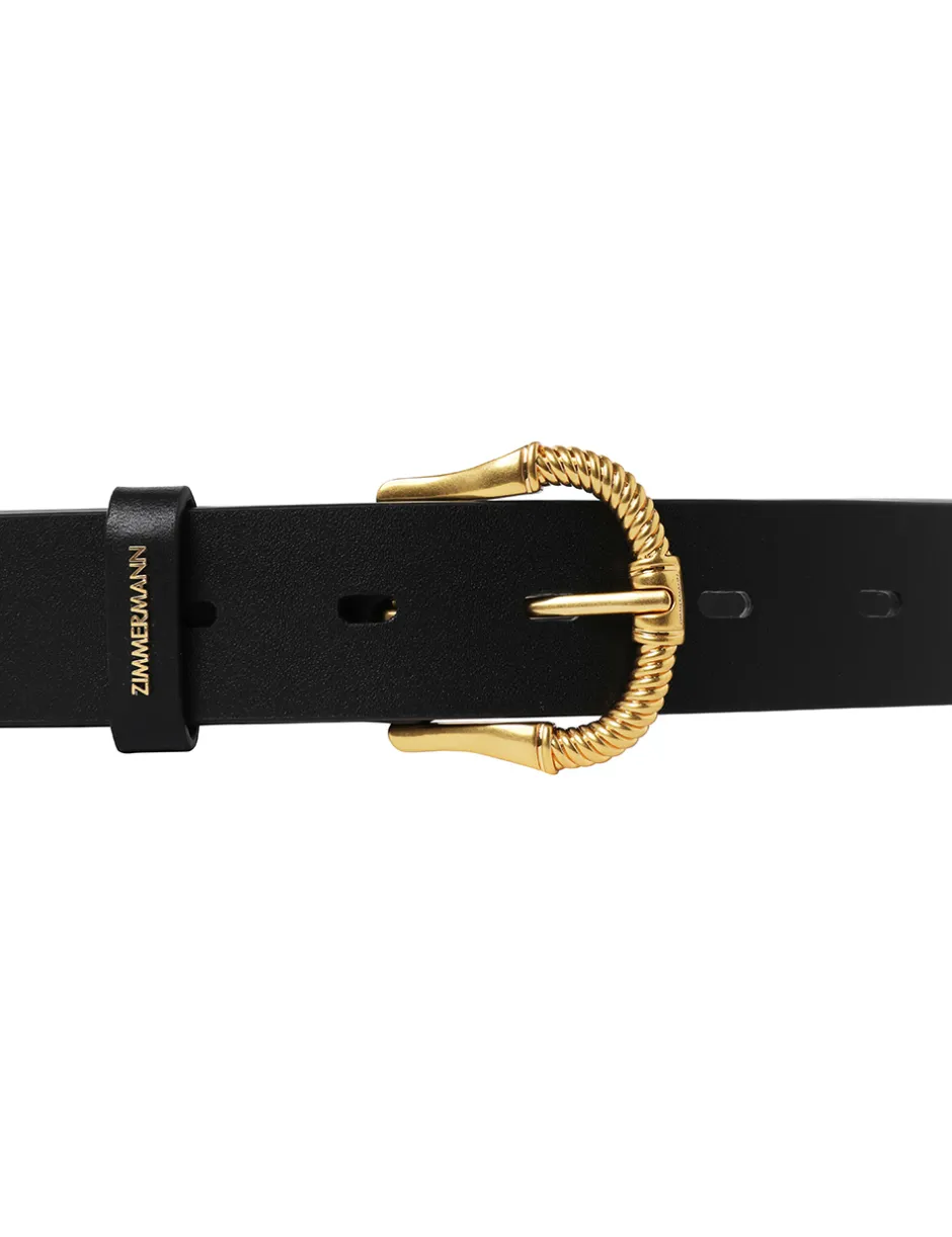 Hot ZIMMERMANN Twisted Buckle Leather Belt 30