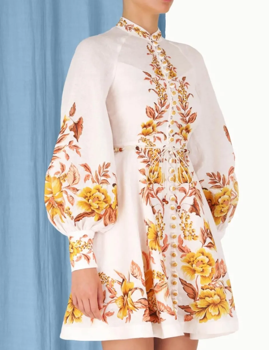 Clearance ZIMMERMANN Vacay Button Up Mini Dress