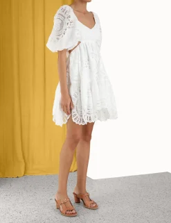 Discount ZIMMERMANN Vacay Lace Mini Dress