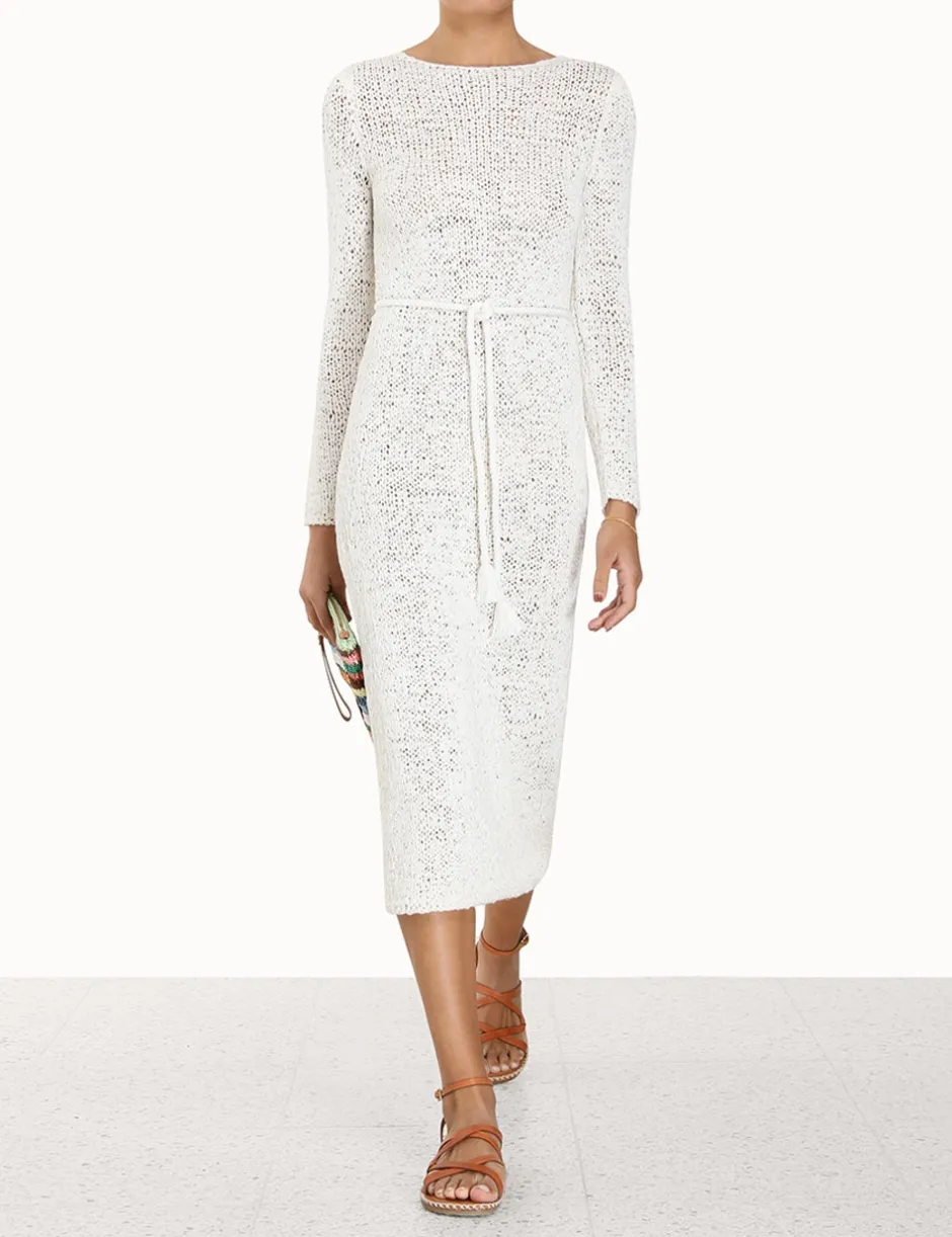 New ZIMMERMANN Vacay Ribbon Knit Dress