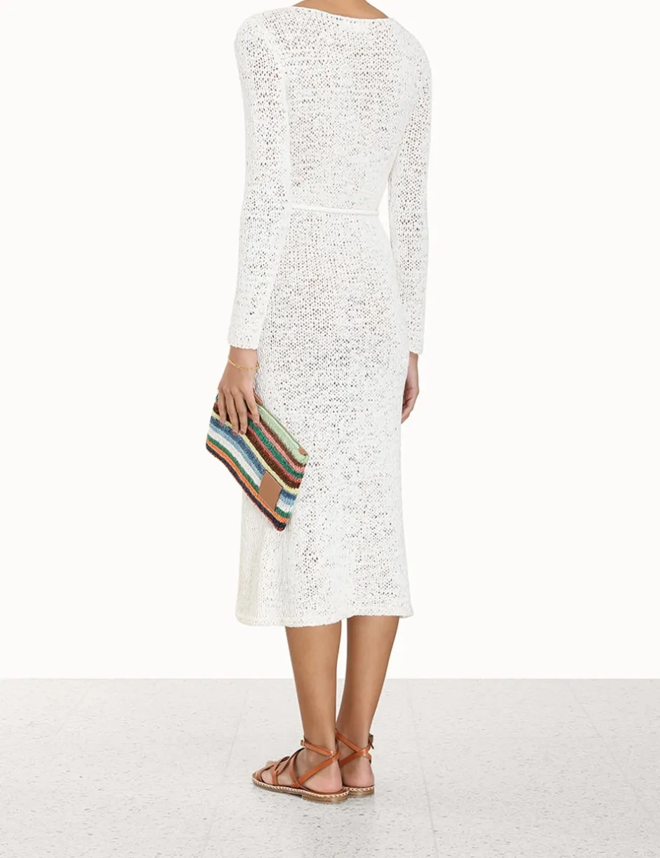 New ZIMMERMANN Vacay Ribbon Knit Dress