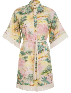 Clearance ZIMMERMANN Vacay Short Sleeve Dress