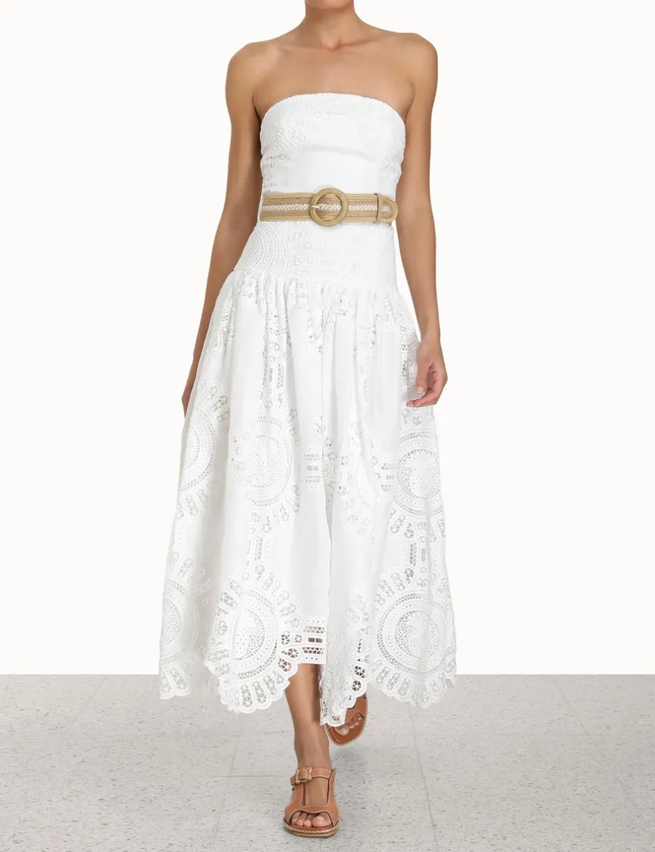 Outlet ZIMMERMANN Vacay Strapless Midi Dress