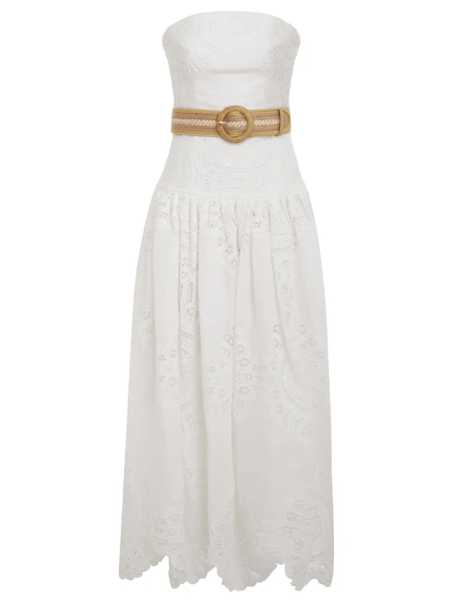 Hot ZIMMERMANN Vacay Strapless Midi Dress