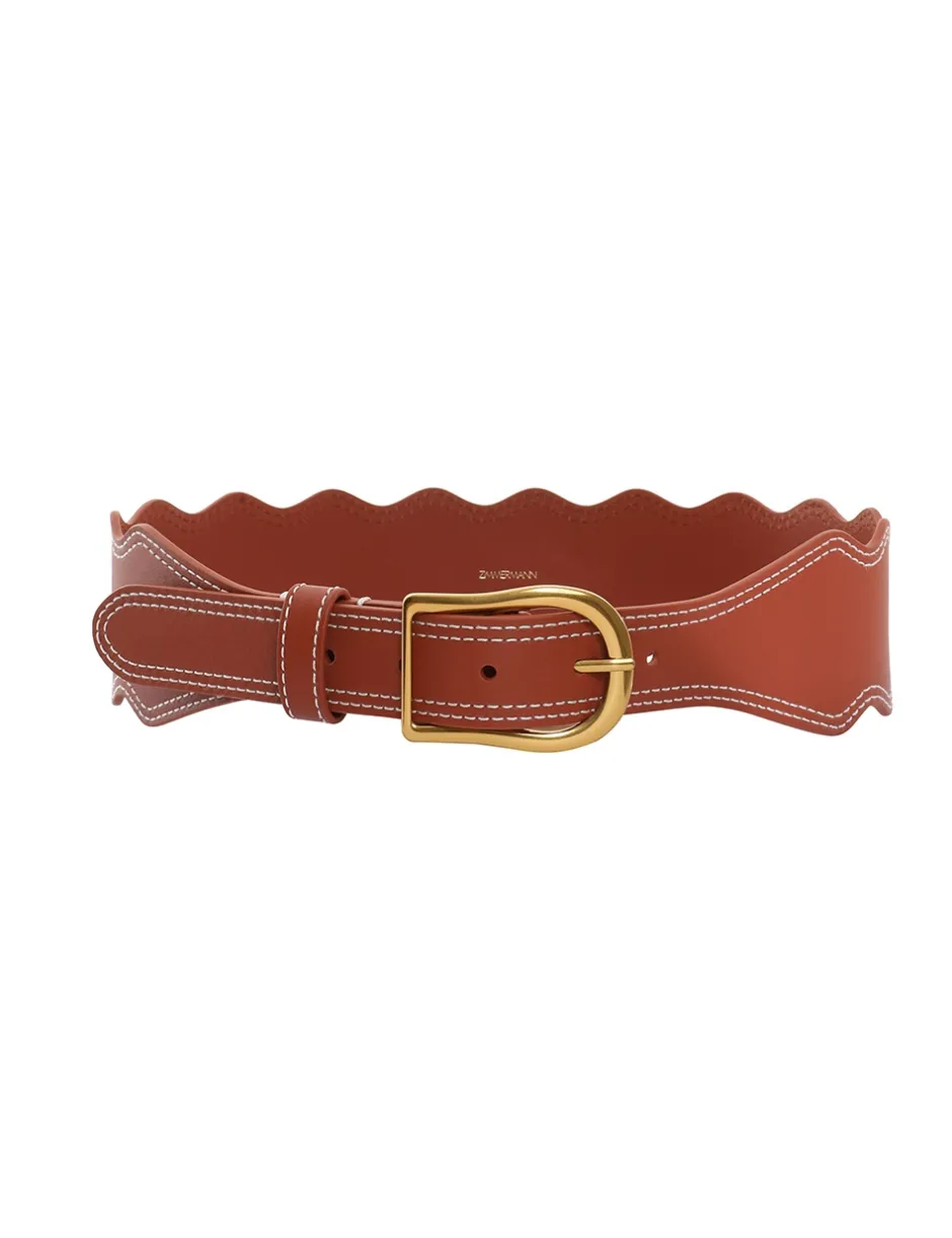 Clearance ZIMMERMANN Wave Leather Waist Belt