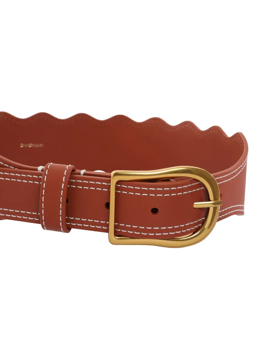 Clearance ZIMMERMANN Wave Leather Waist Belt